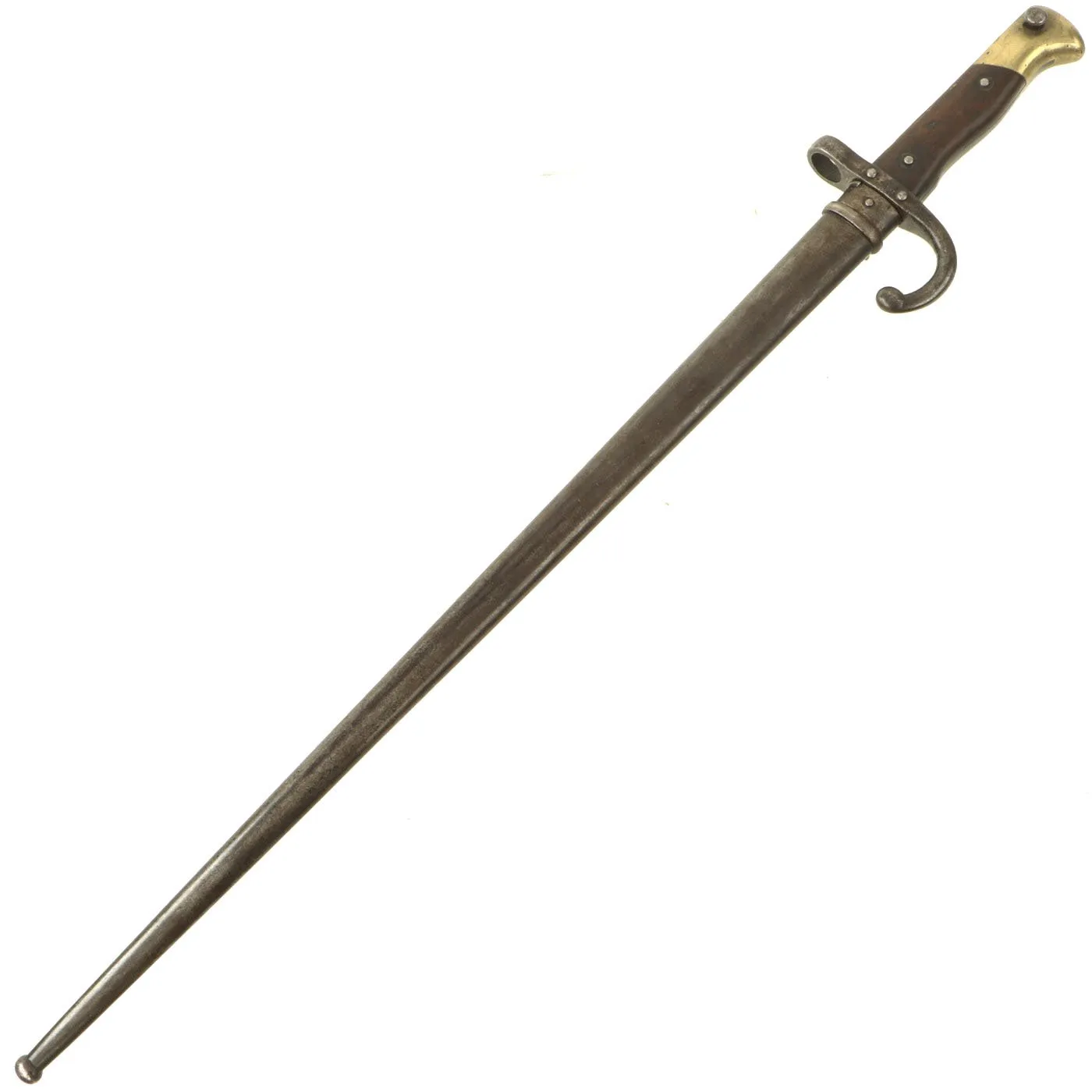 Original Austrian Peabody Martini Gras-style T-back Bayonet by ŒWG Steyr with Scabbard - dated 1883