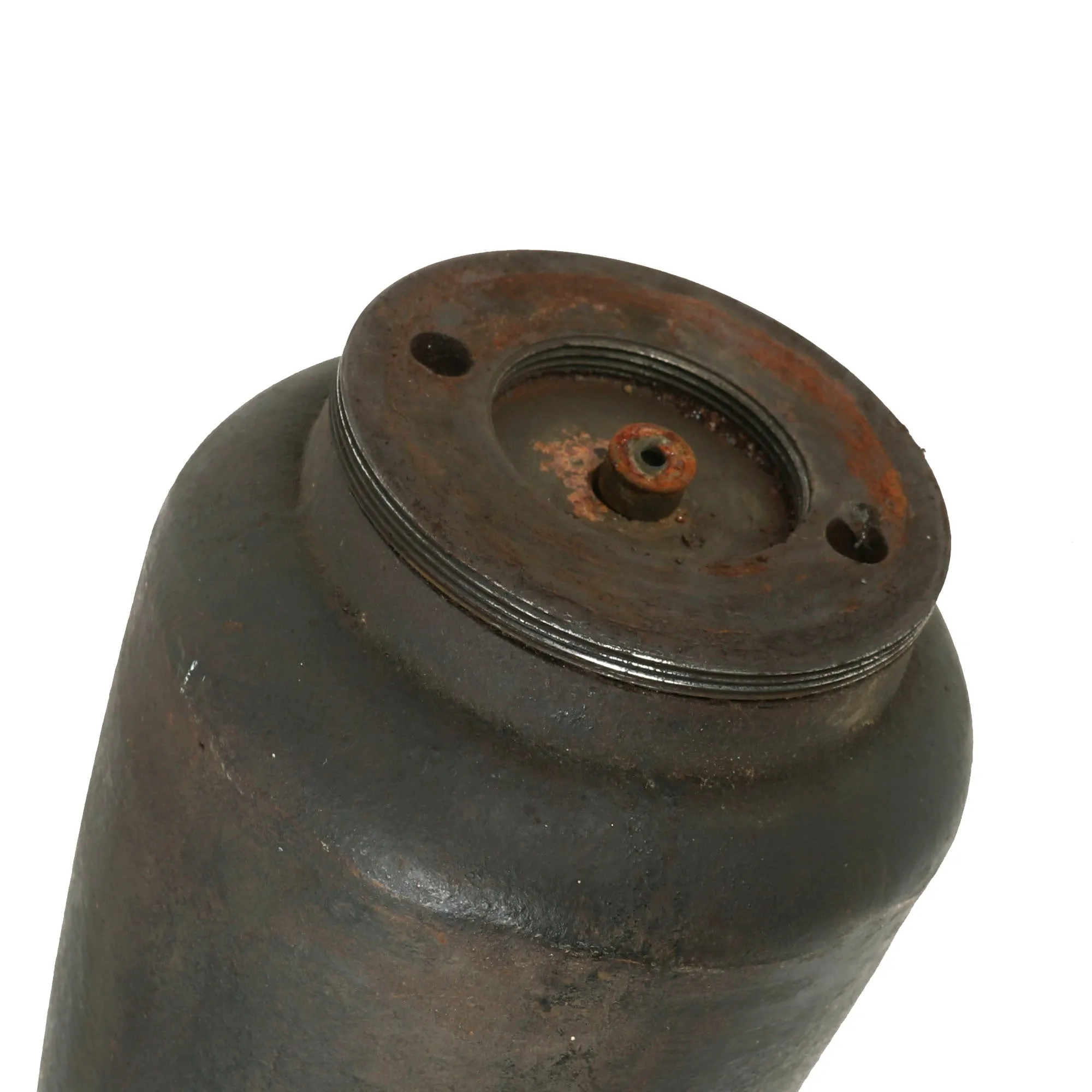 Original British WWI Royal Flying Corps Inert 20 Pound Cooper Aerial Bomb with Fuze & Fuze Cover