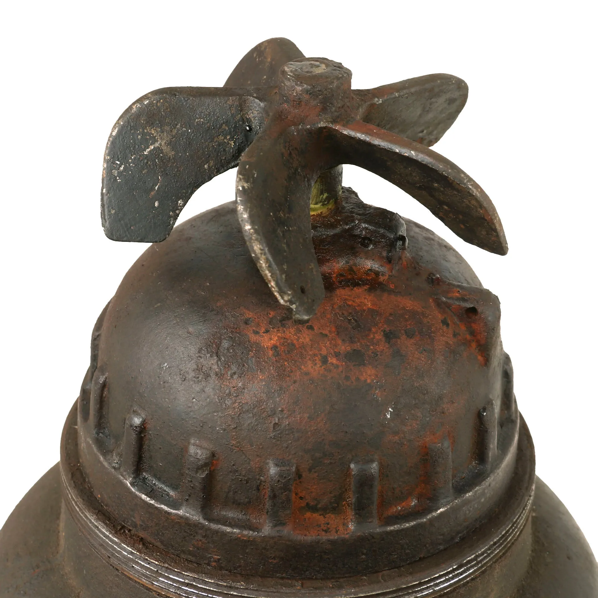 Original British WWI Royal Flying Corps Inert 20 Pound Cooper Aerial Bomb with Fuze & Fuze Cover