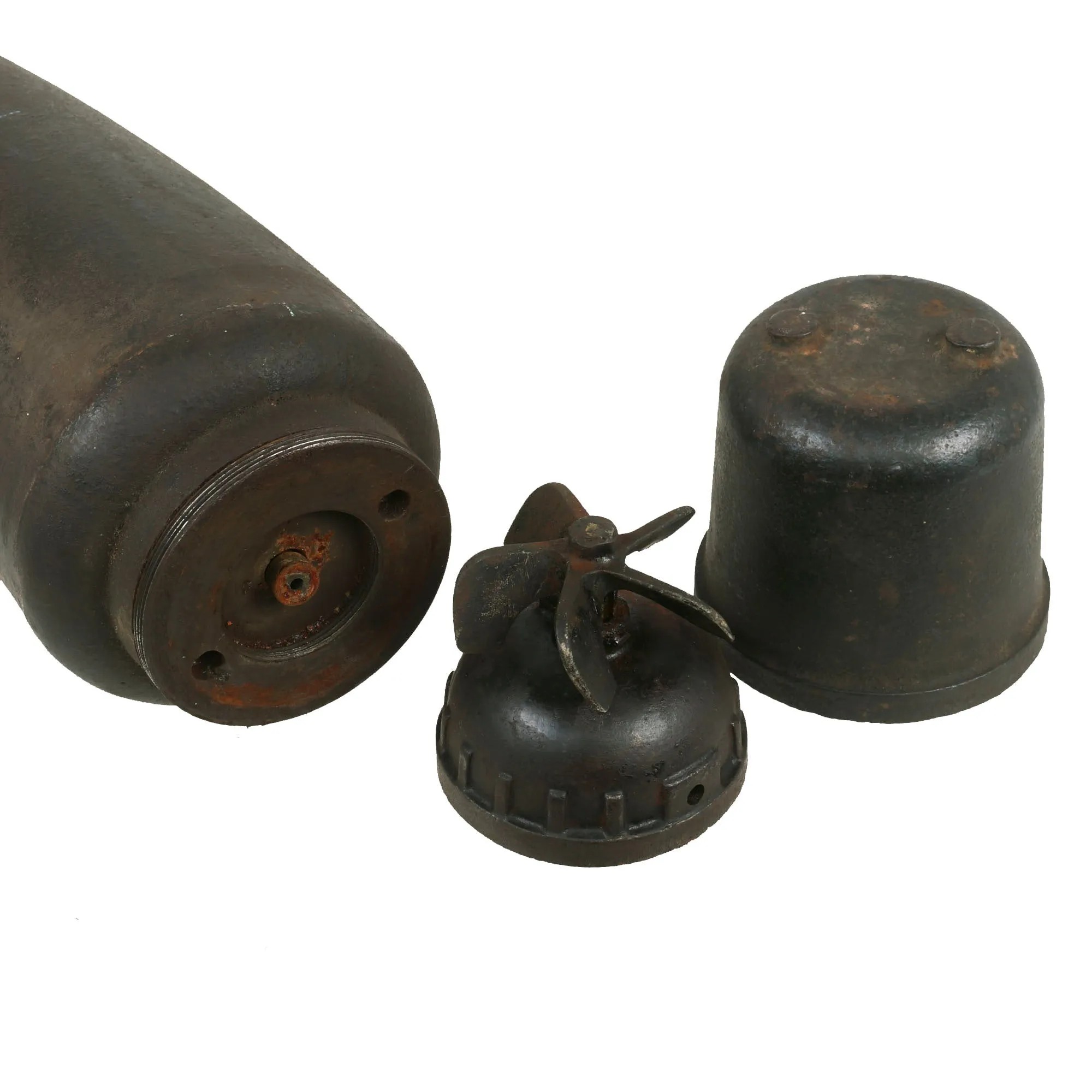 Original British WWI Royal Flying Corps Inert 20 Pound Cooper Aerial Bomb with Fuze & Fuze Cover