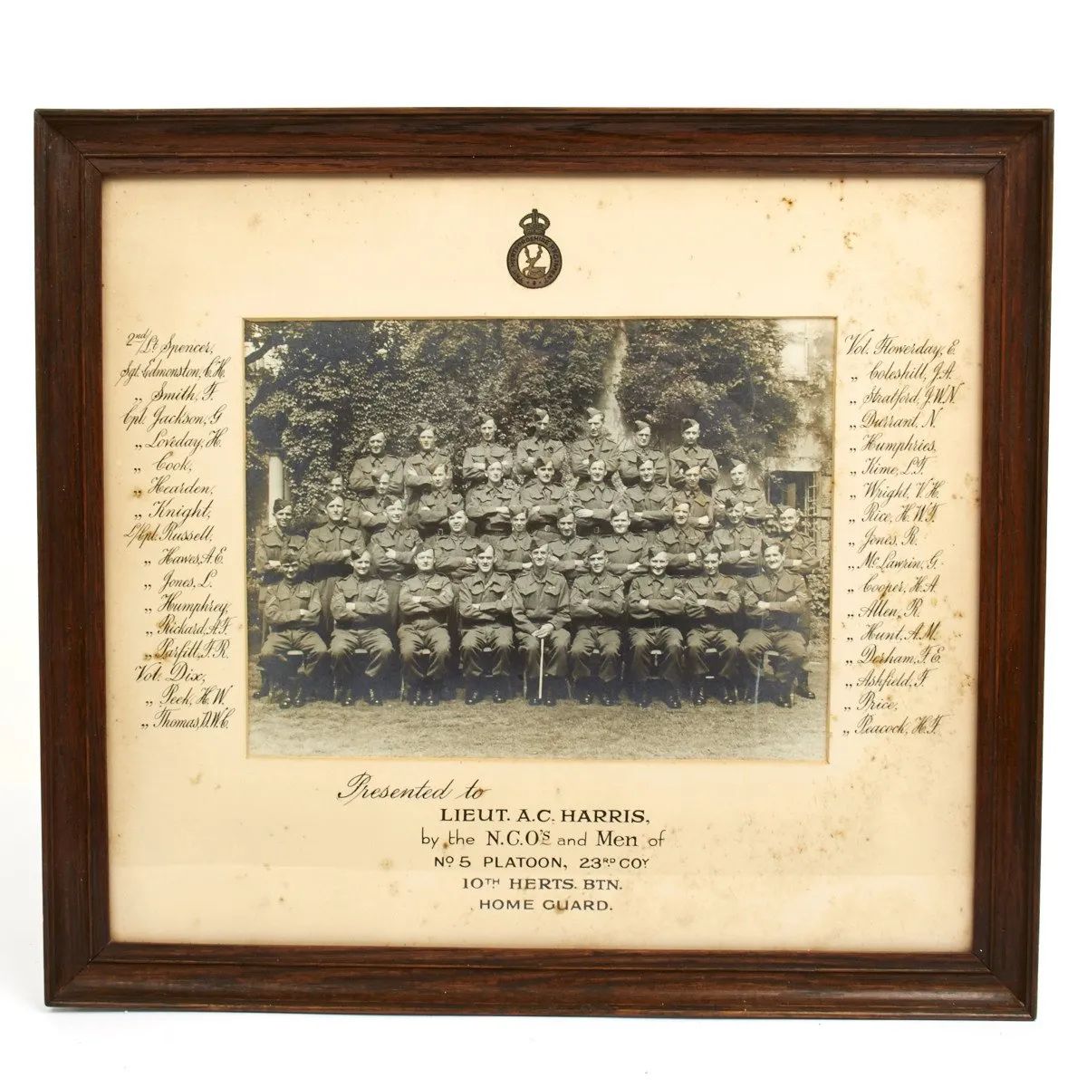 Original British WWI WWII Officer Grouping - Lieutenant Albert Harris