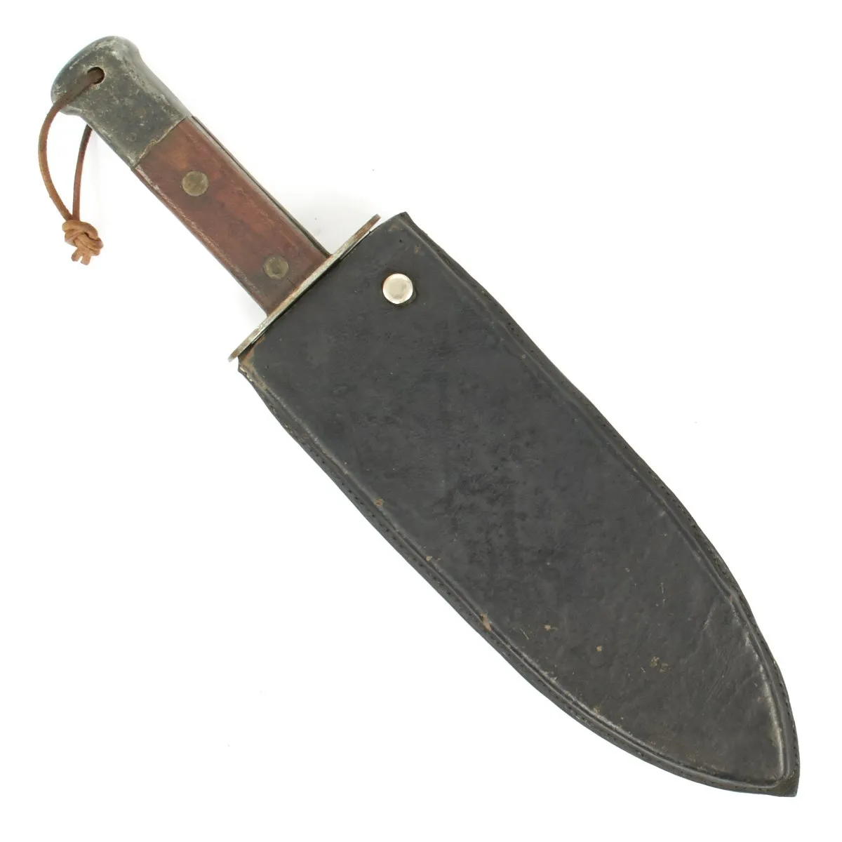 Original British WWII OSS Smatchet Heavy Fighting Knife with Scabbard