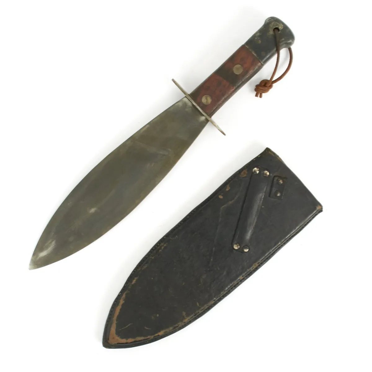 Original British WWII OSS Smatchet Heavy Fighting Knife with Scabbard