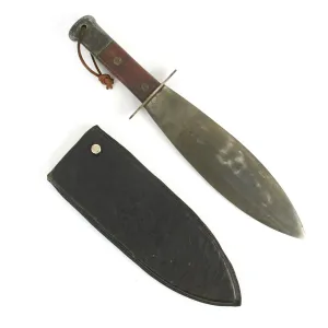 Original British WWII OSS Smatchet Heavy Fighting Knife with Scabbard