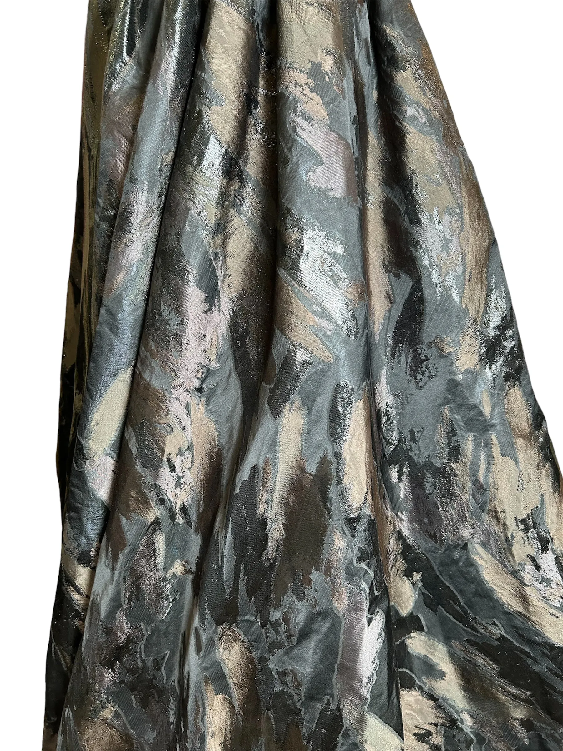 Oscar de la Renta F/W 2009 Black "Paint Strokes" Black Ball Gown