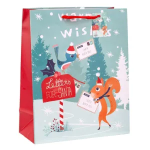Paper Trendz Large Christmas Gift Bag - Critter Letterbox
