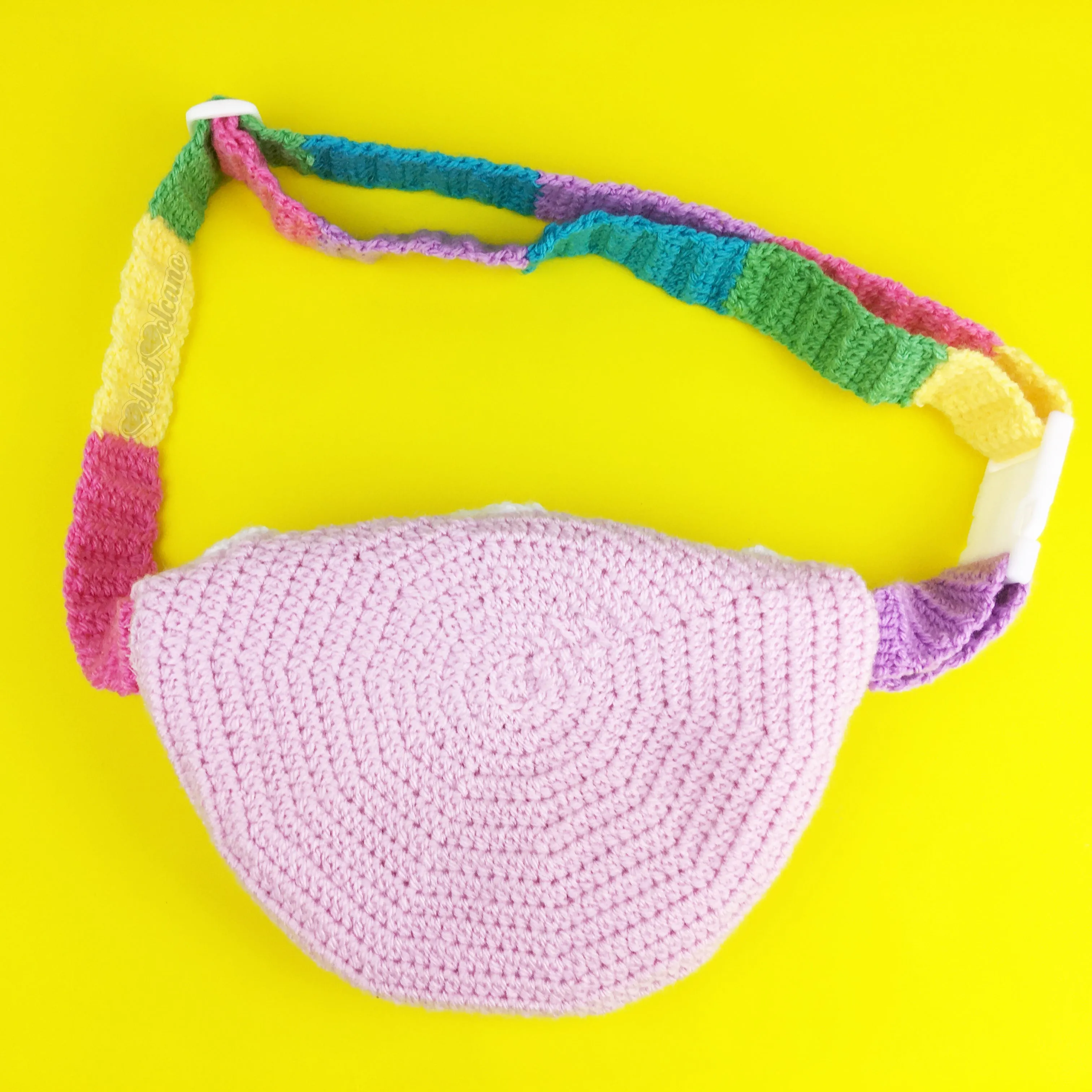 Pastel Rainbow Cloud Bum Bag (Baby Pink)
