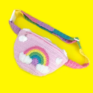 Pastel Rainbow Cloud Bum Bag (Baby Pink)