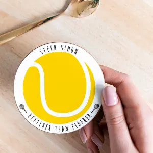 Personalised Funny Tennis Coaster