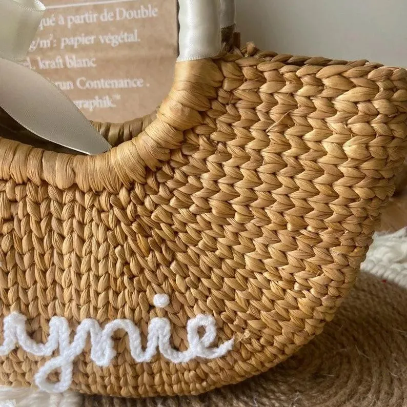 Personalized Bridesmaid Beach Bag Customized Straw Bag For Bachelorette Party Bridesmaid Gift Summer Bag Gift For Mom