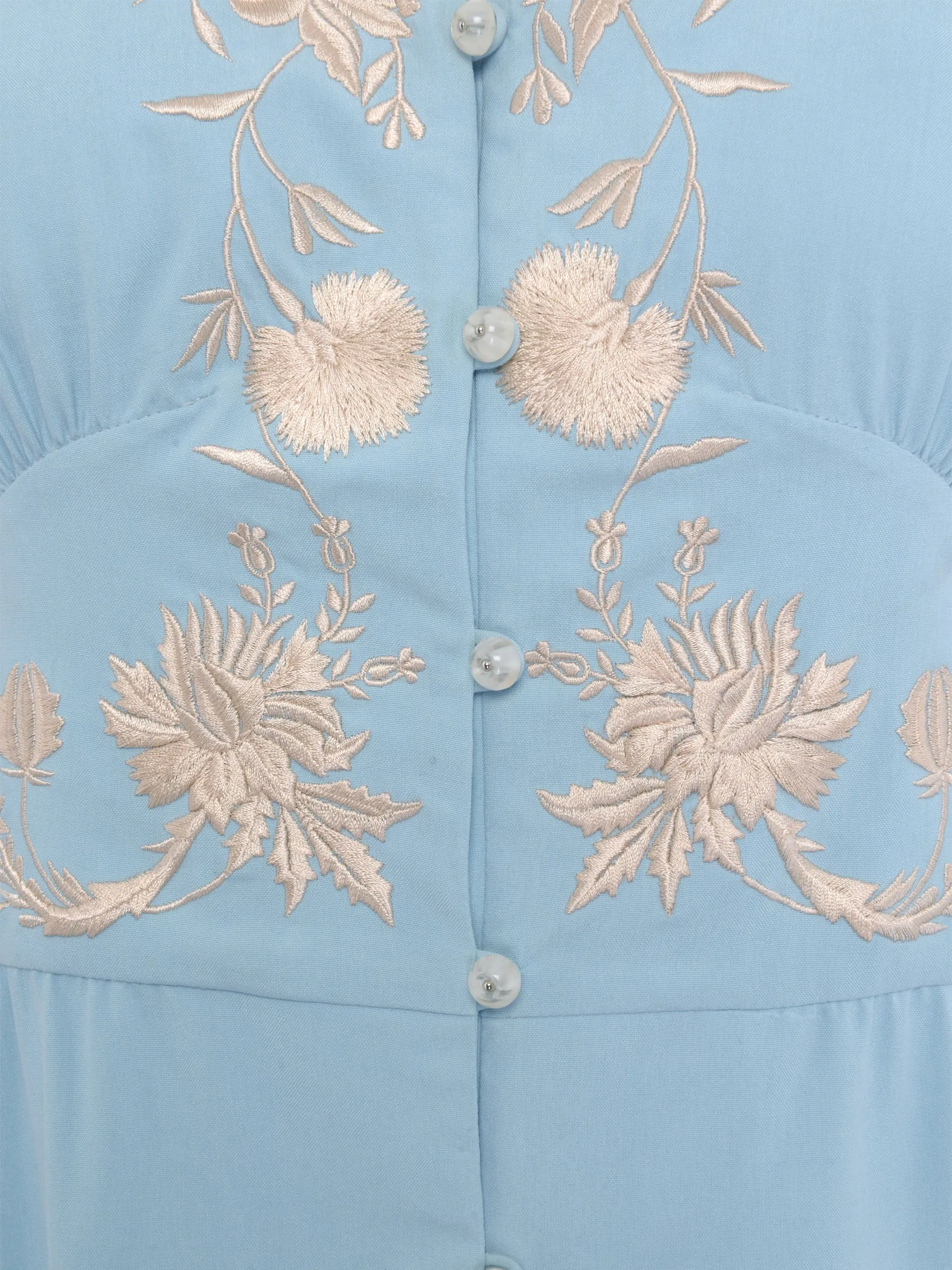 Plae blue Liya sandwash silk dress
