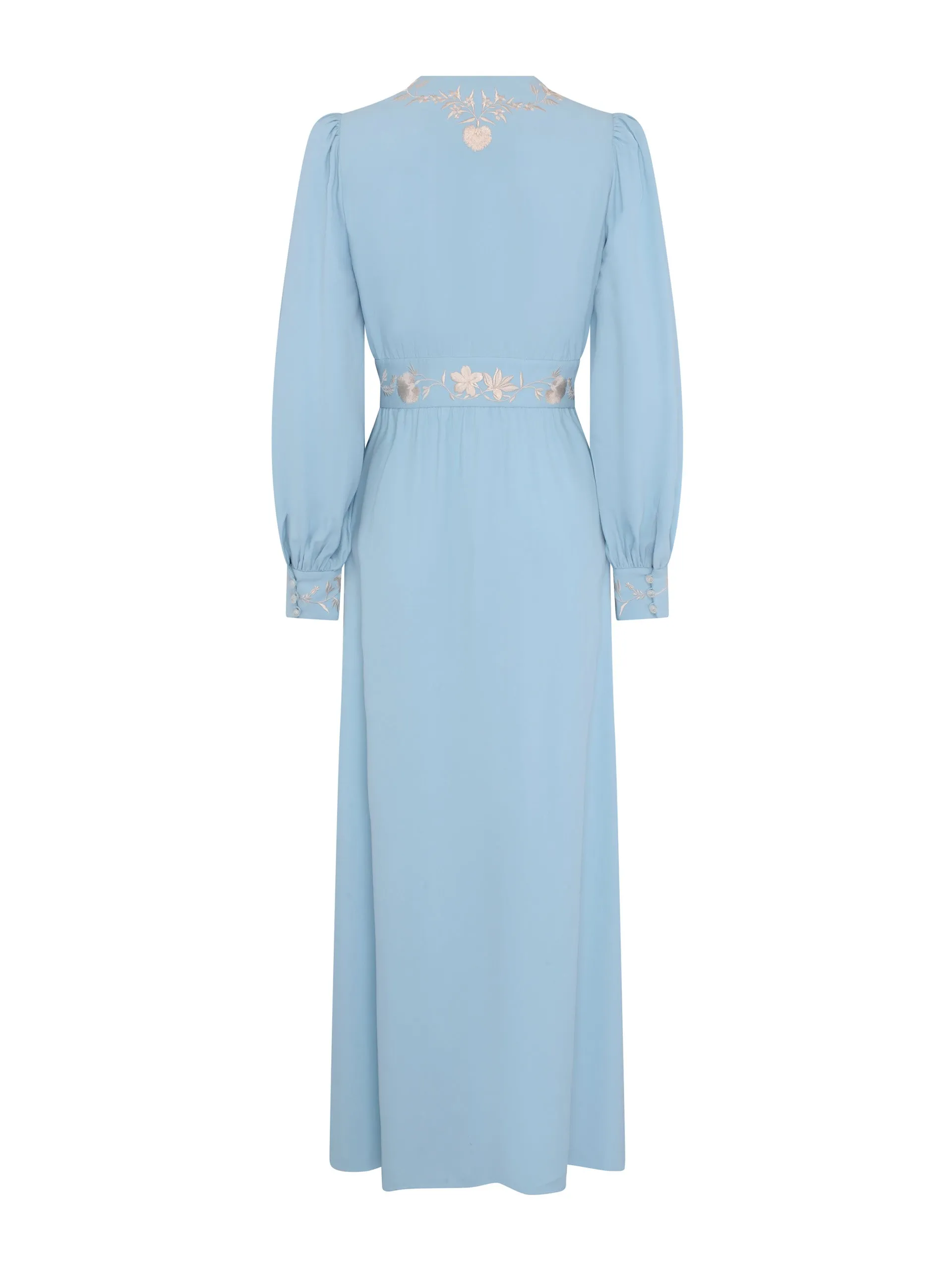 Plae blue Liya sandwash silk dress