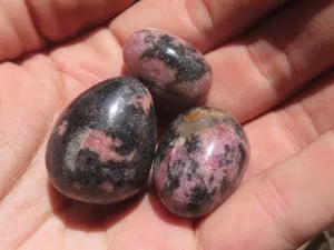 Polished Mini Rhodonite Eggs x 35 From Madagascar