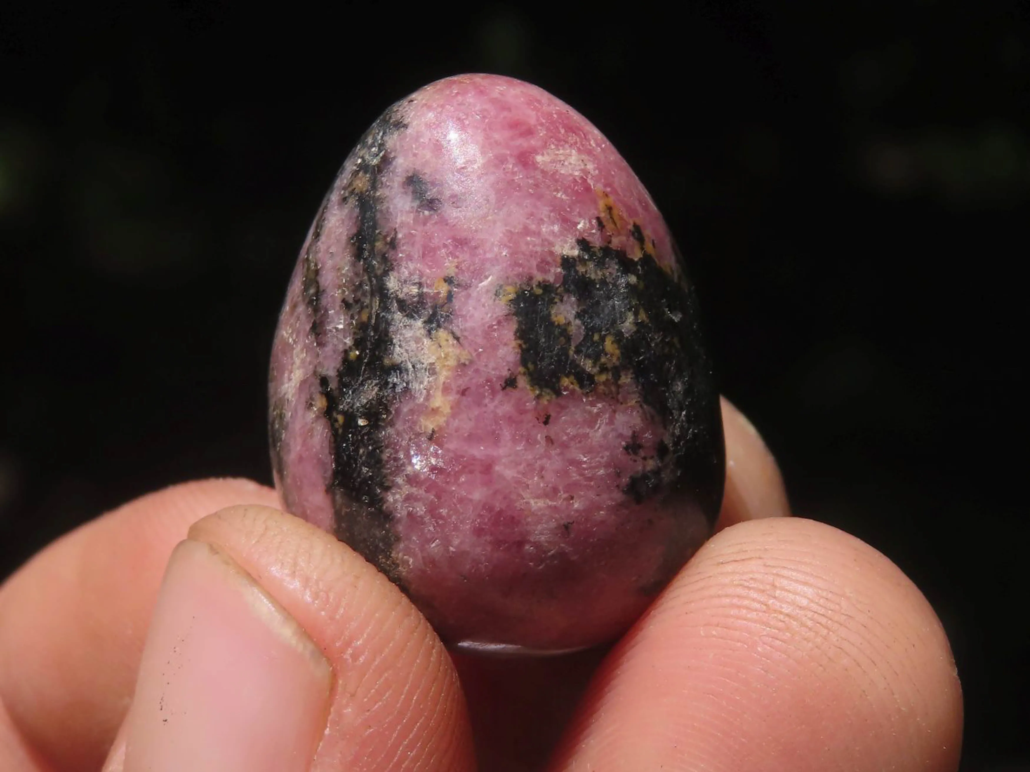Polished Mini Rhodonite Eggs x 35 From Madagascar