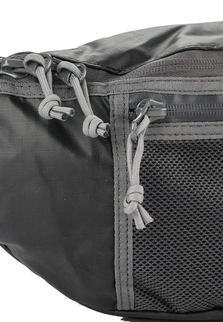 Poly Nylon Mesh Medium Waist Pack - Black