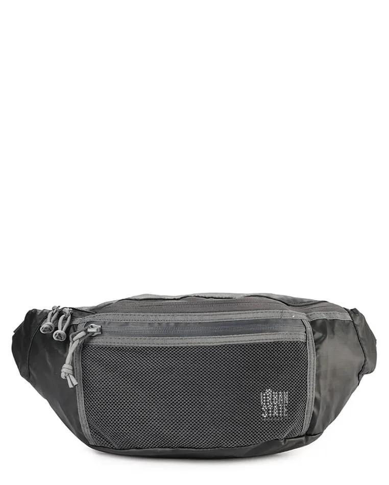 Poly Nylon Mesh Medium Waist Pack - Black