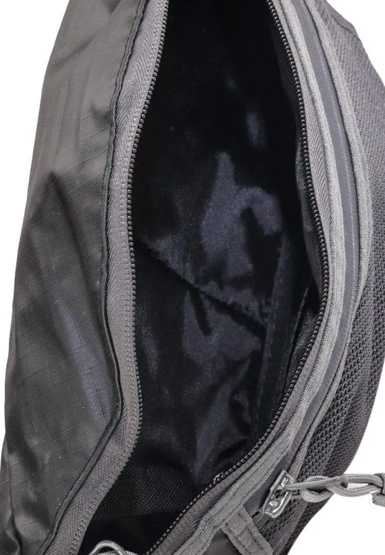 Poly Nylon Mesh Medium Waist Pack - Black