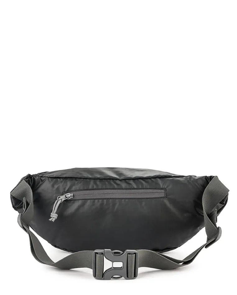 Poly Nylon Mesh Medium Waist Pack - Black