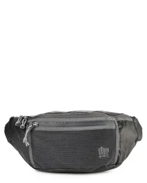 Poly Nylon Mesh Medium Waist Pack - Black