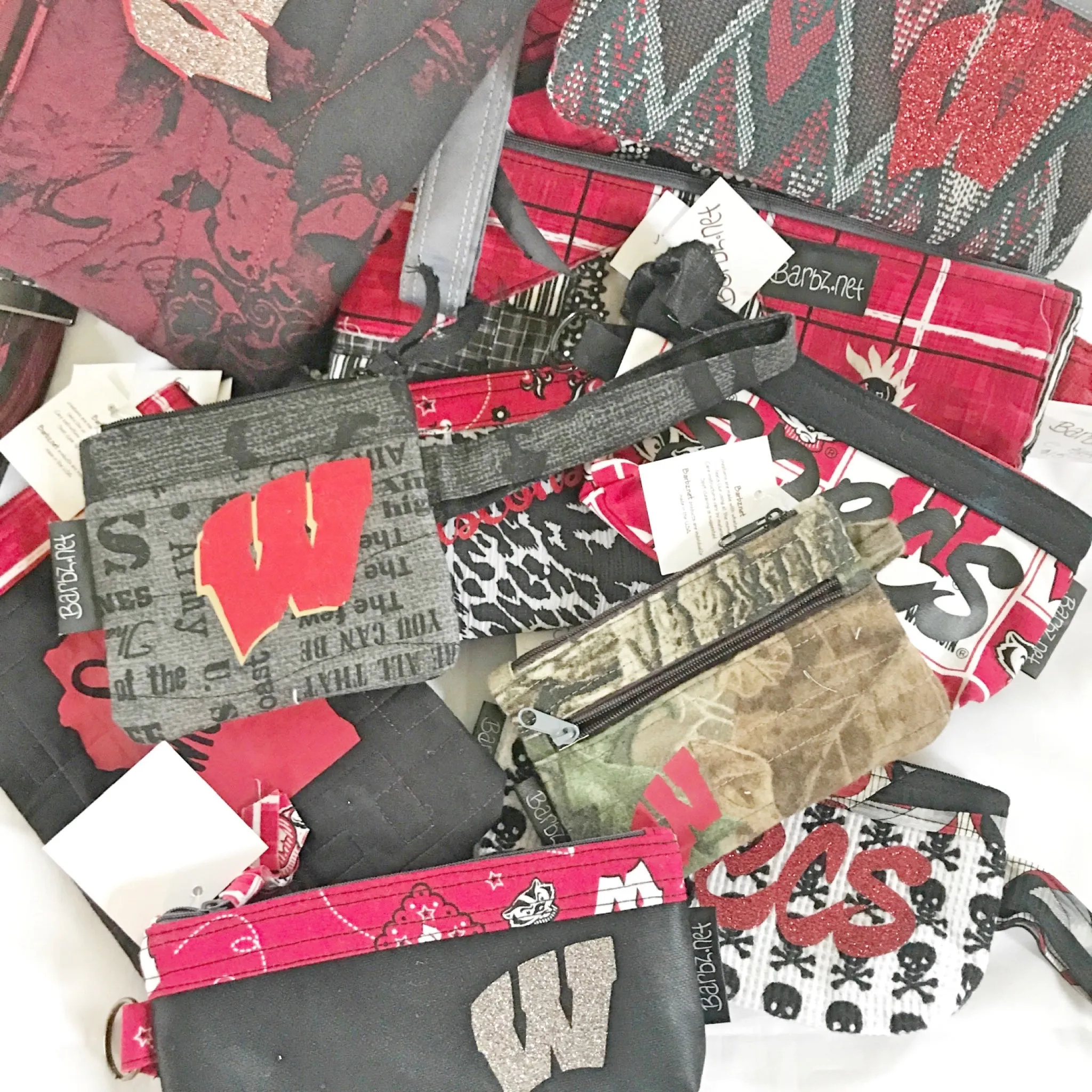 Red and White Wisconsin Glasses Case - Spec Alert - Barbz.net