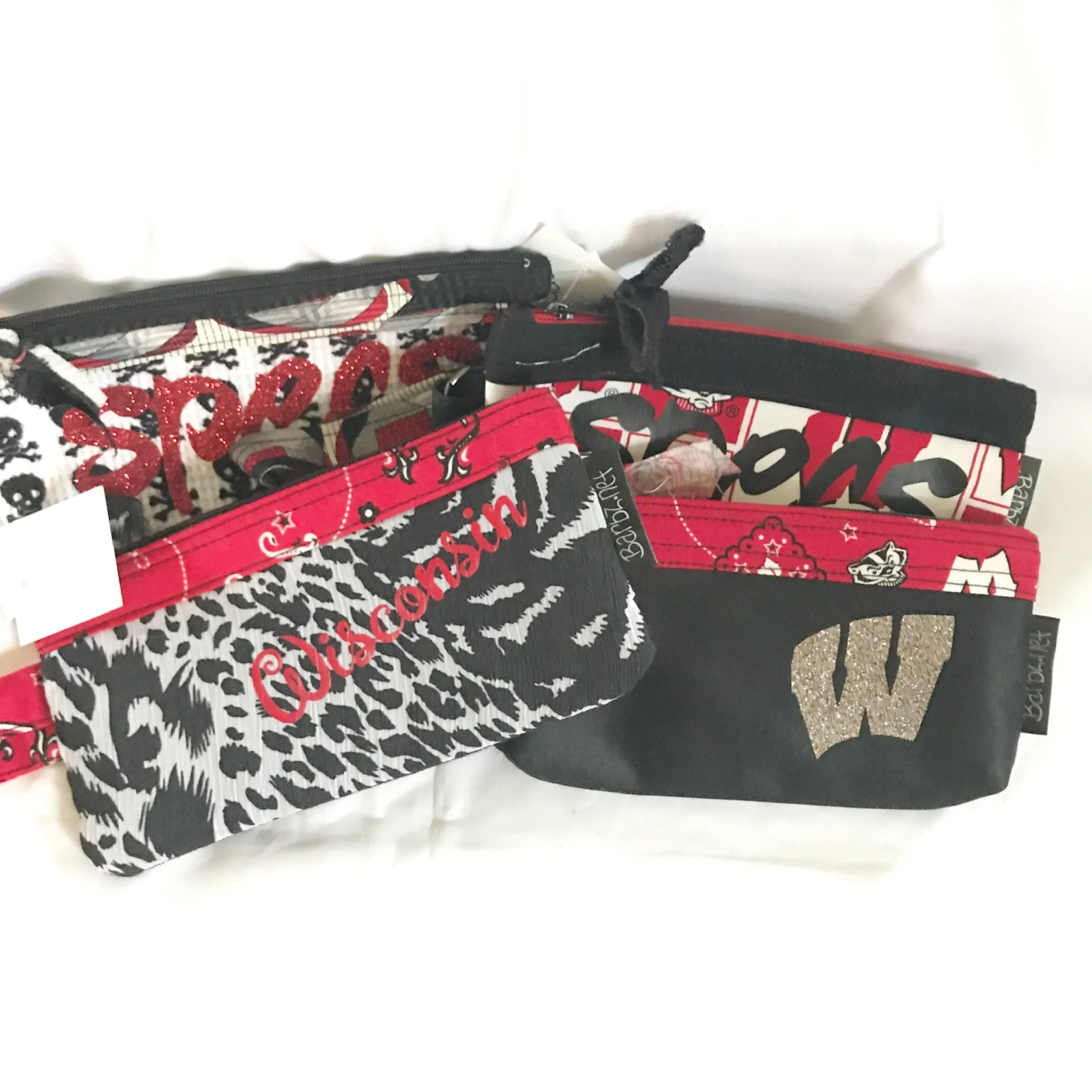 Red and White Wisconsin Glasses Case - Spec Alert - Barbz.net