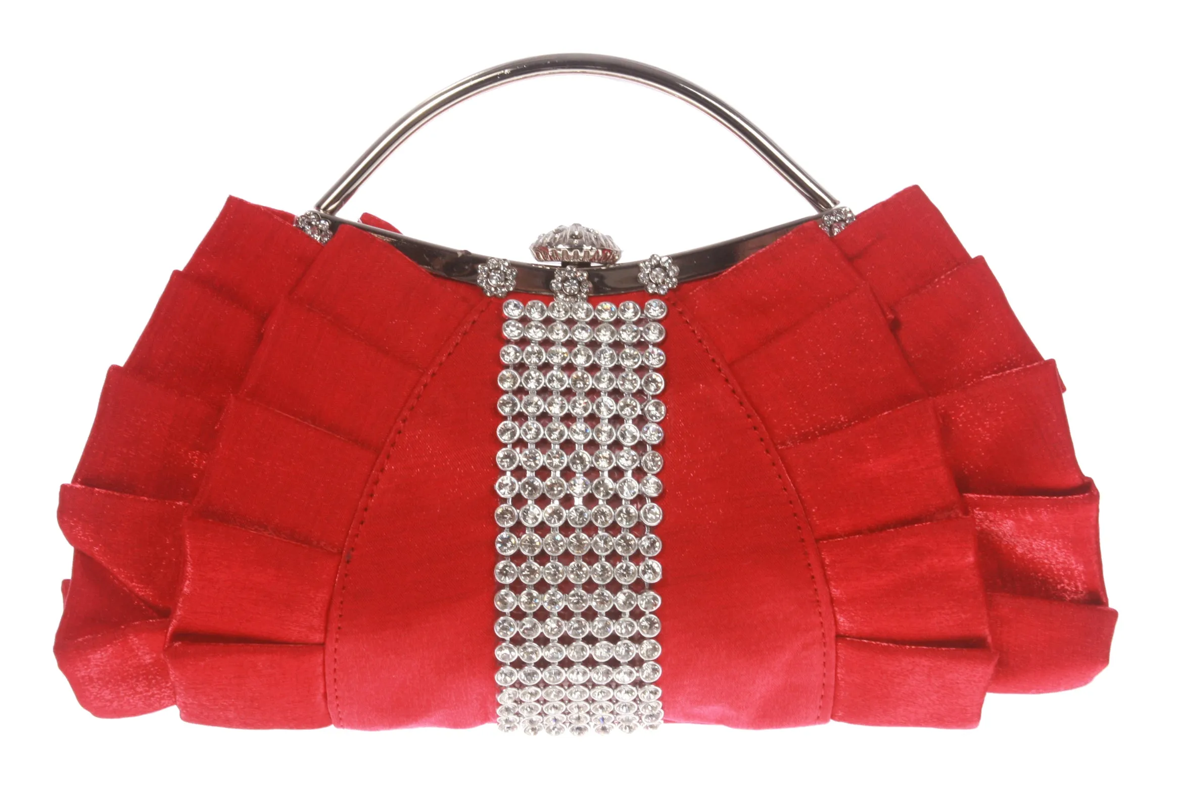 Rhinestone Band & Gather Trimmed Evening Bag