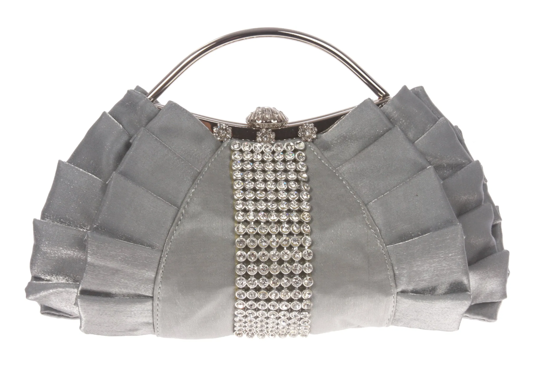 Rhinestone Band & Gather Trimmed Evening Bag