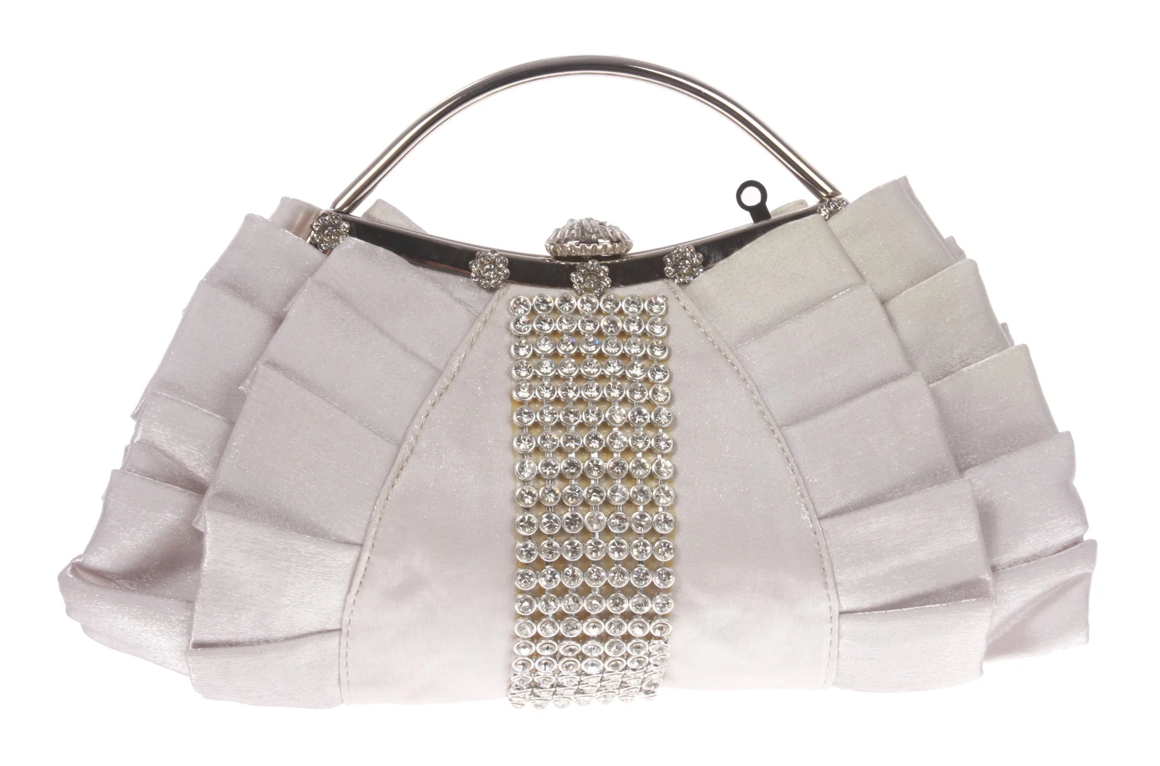 Rhinestone Band & Gather Trimmed Evening Bag