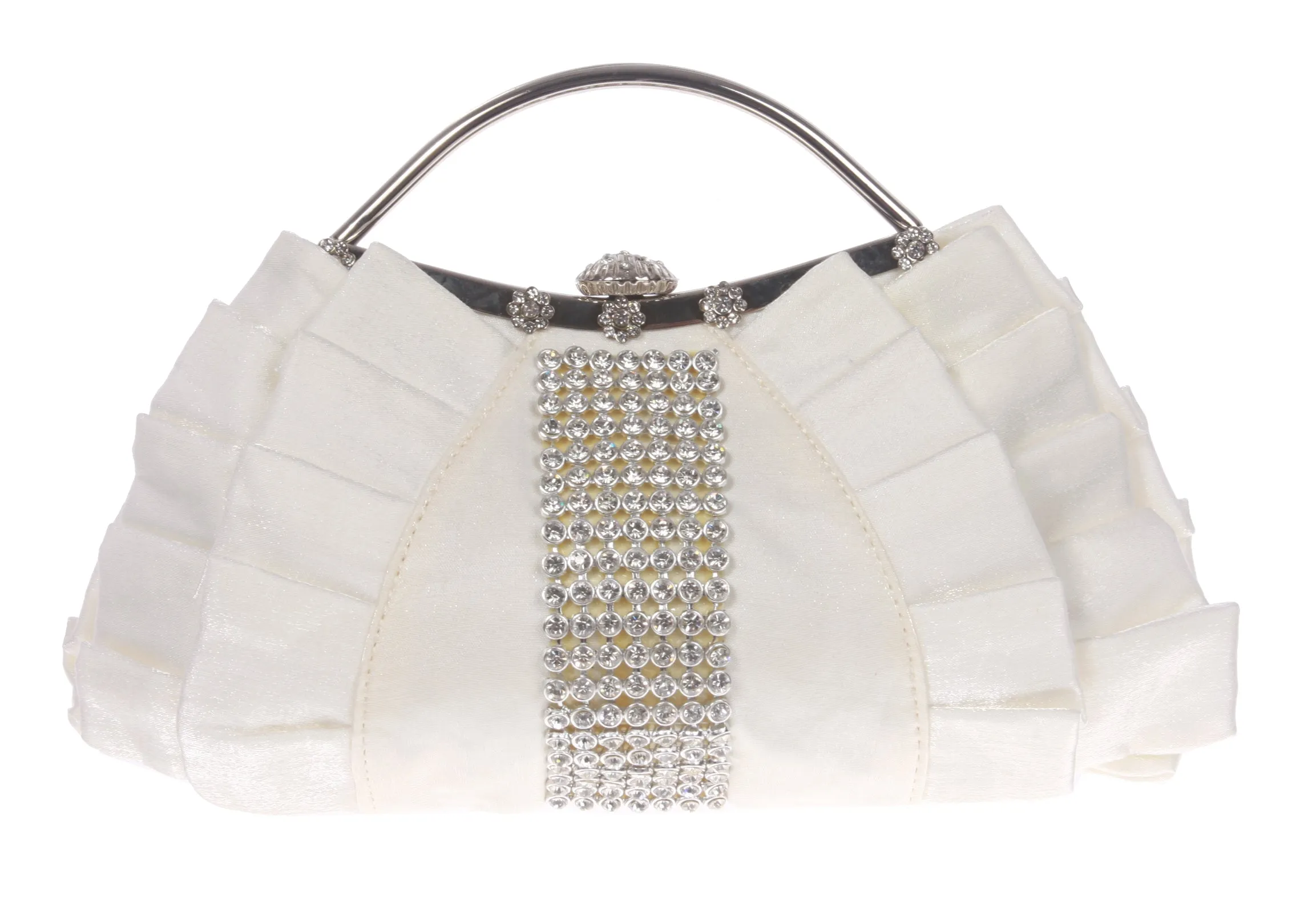 Rhinestone Band & Gather Trimmed Evening Bag