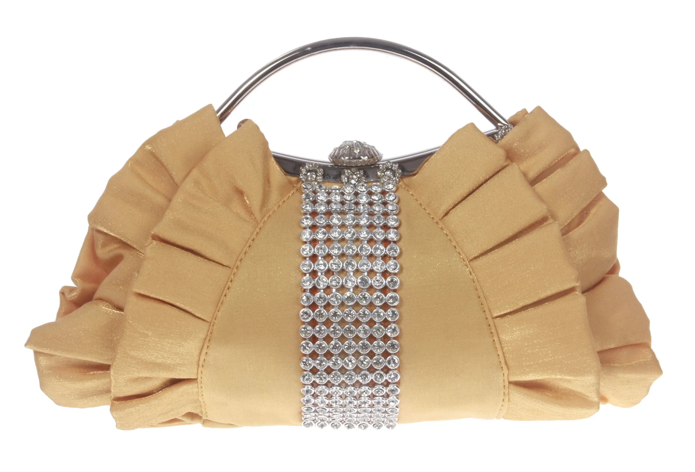 Rhinestone Band & Gather Trimmed Evening Bag