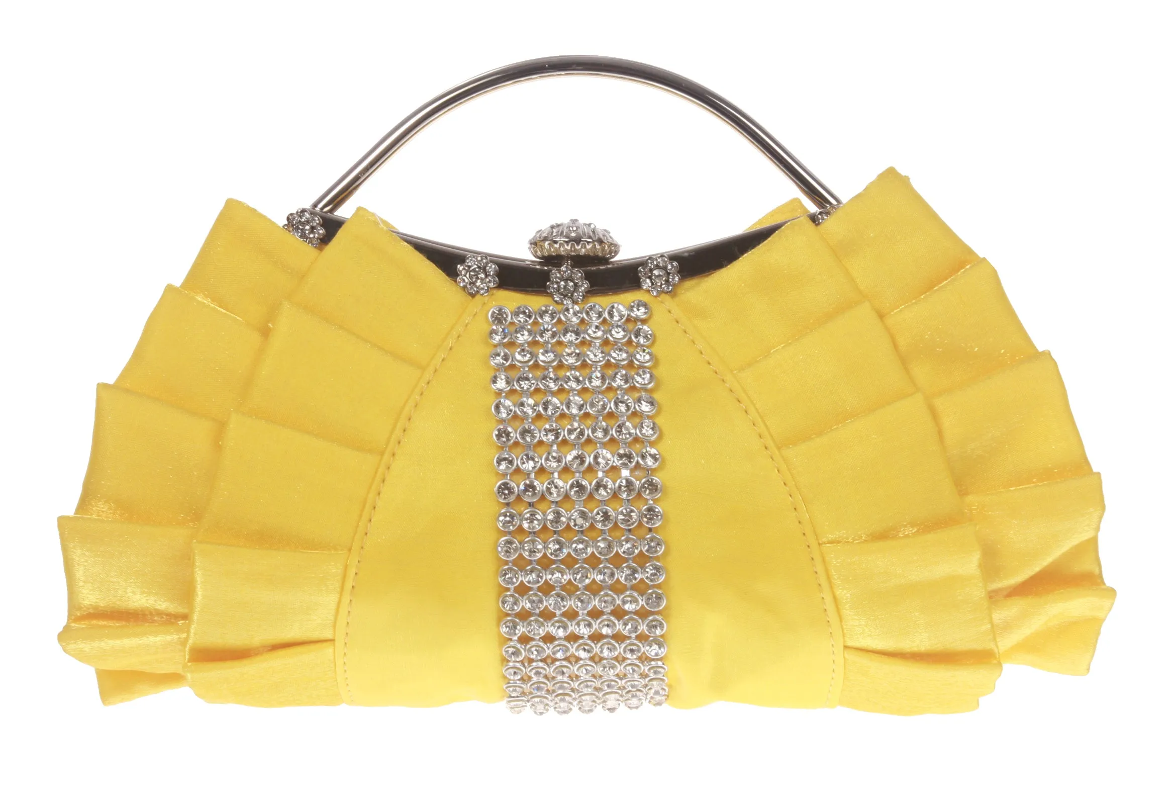 Rhinestone Band & Gather Trimmed Evening Bag