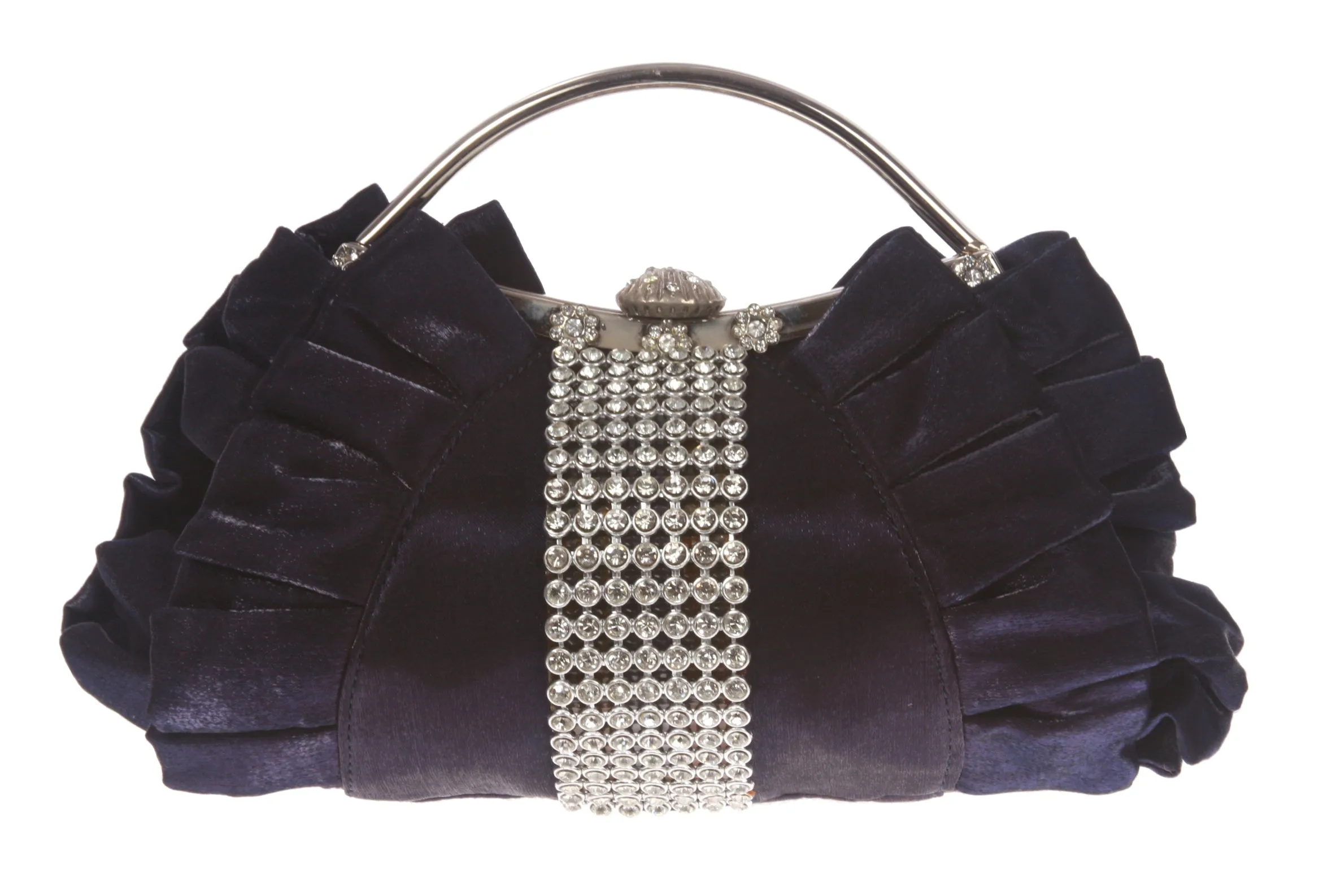 Rhinestone Band & Gather Trimmed Evening Bag