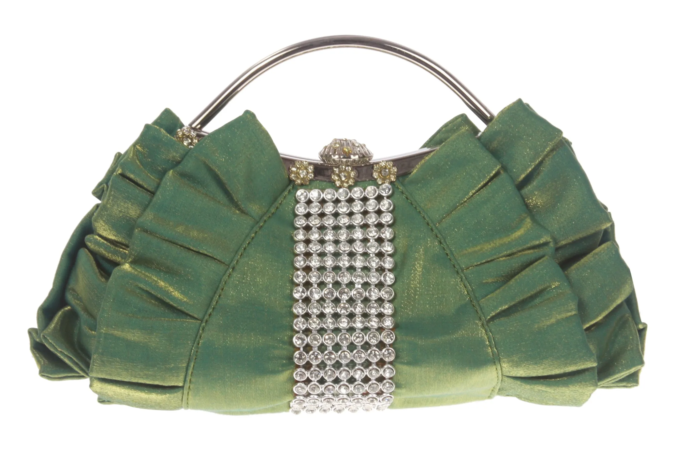 Rhinestone Band & Gather Trimmed Evening Bag