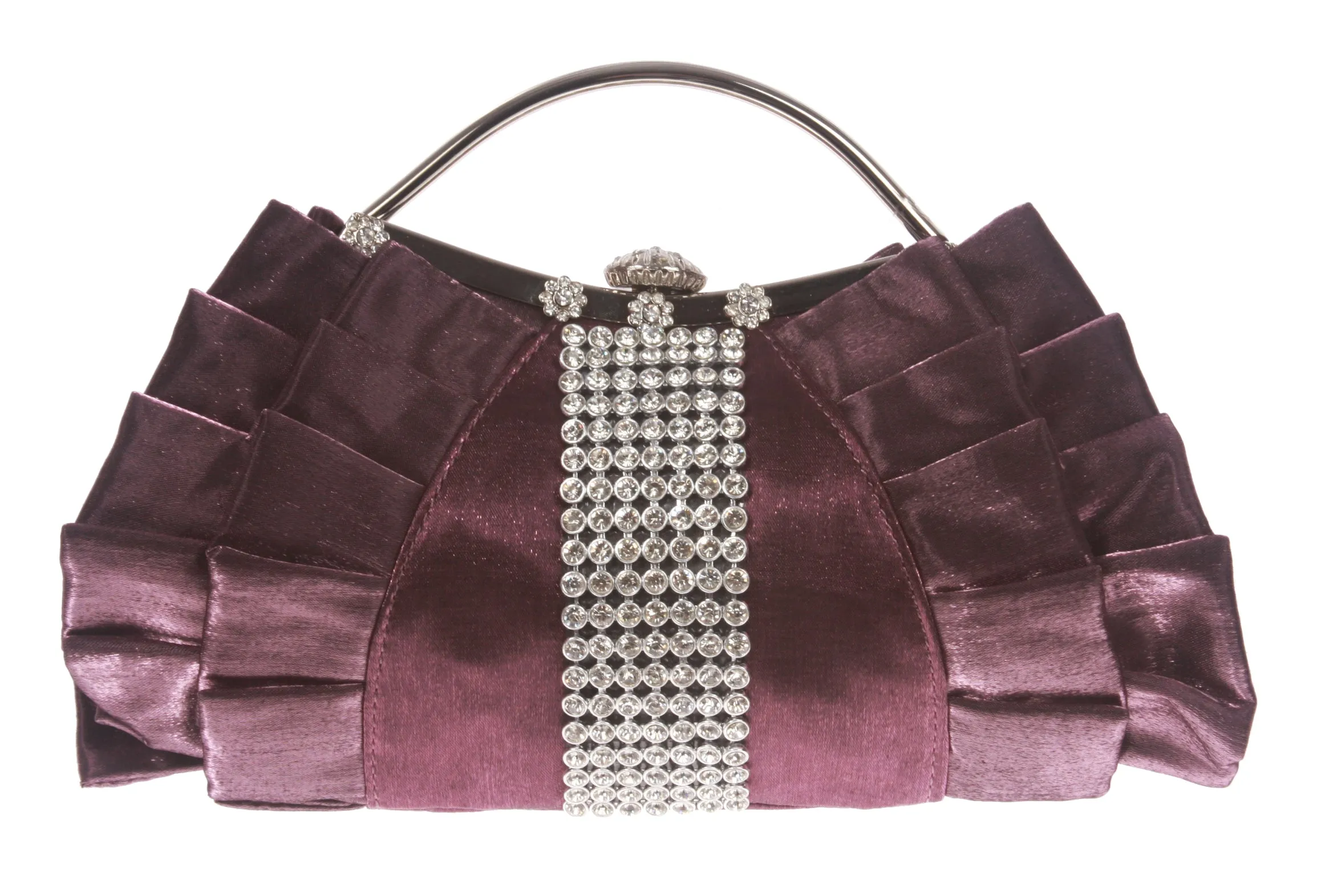 Rhinestone Band & Gather Trimmed Evening Bag