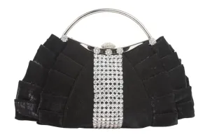 Rhinestone Band & Gather Trimmed Evening Bag
