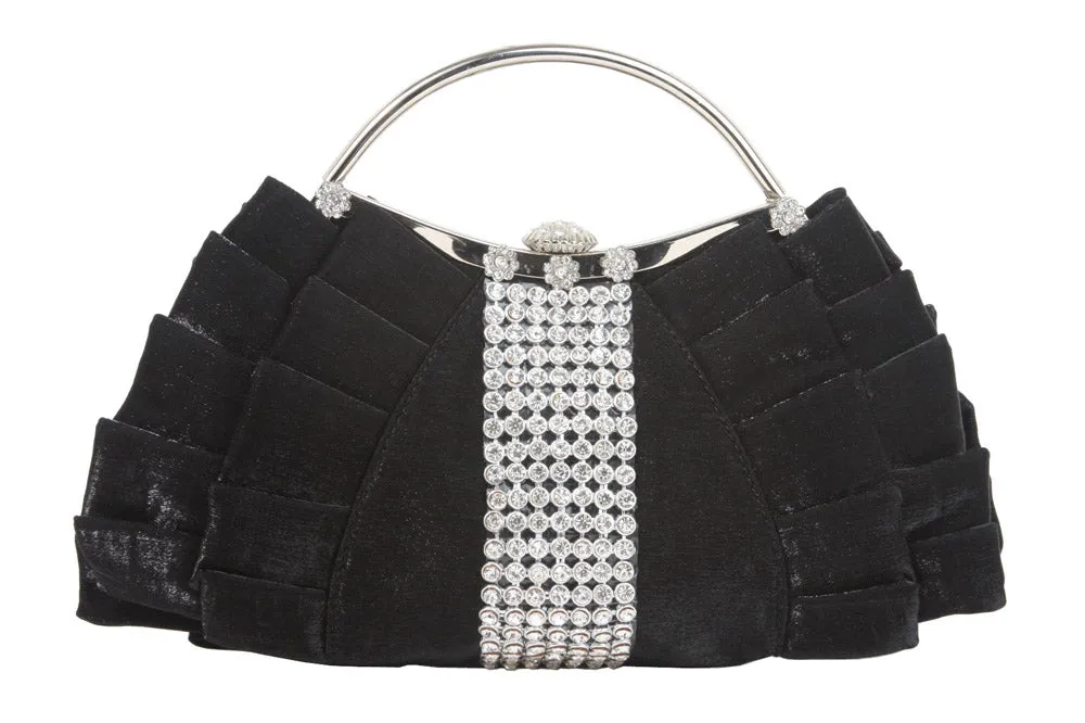 Rhinestone Band & Gather Trimmed Evening Bag