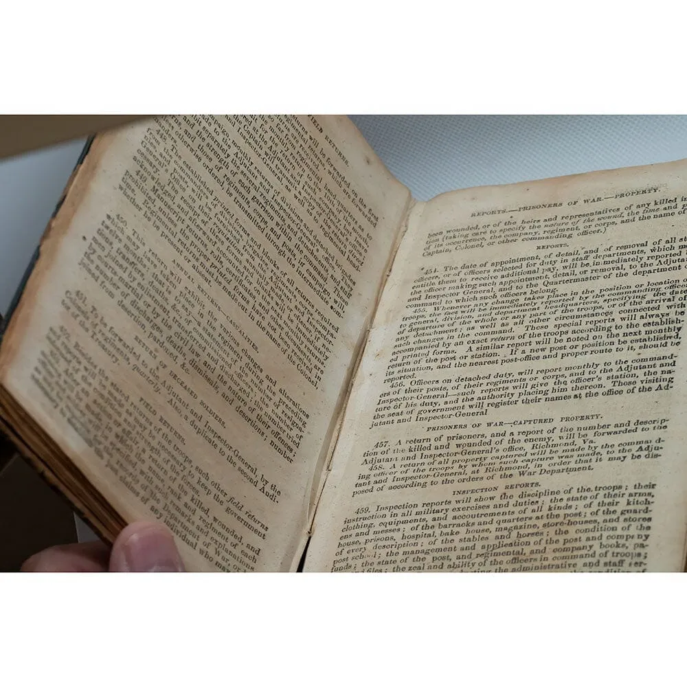 Scarce 1863 Regulations for the Army of the Confederate States - Good