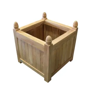 Scratch and Dent - Teak Square Planter | 25-in - FINAL SALE