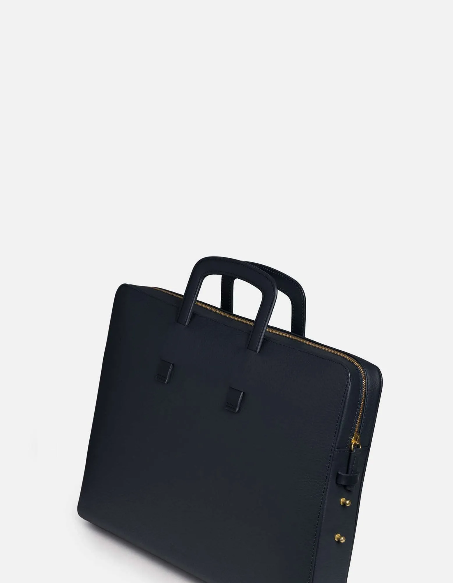 Slim Briefcase, Textured Navy Blue