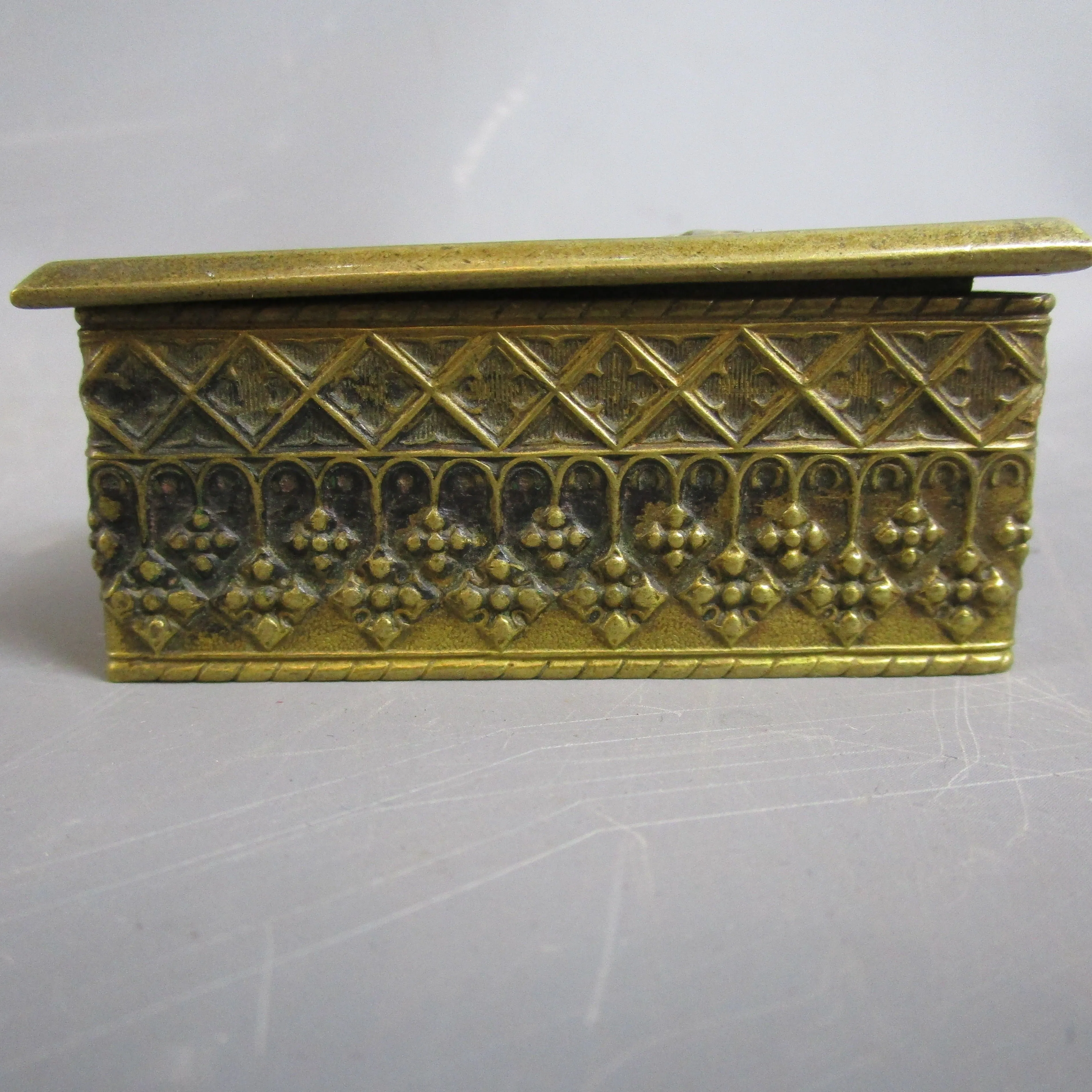 St George and the Dragon Table Match Safe Vesta Case Antique Victorian c1900