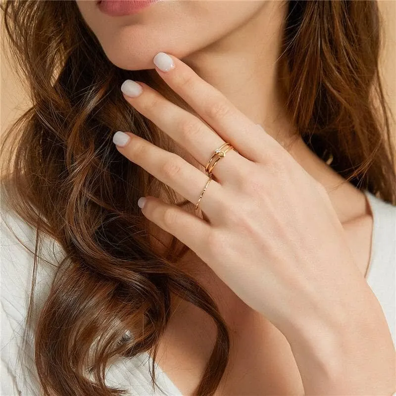 Stackable Wedding Band with Diamond