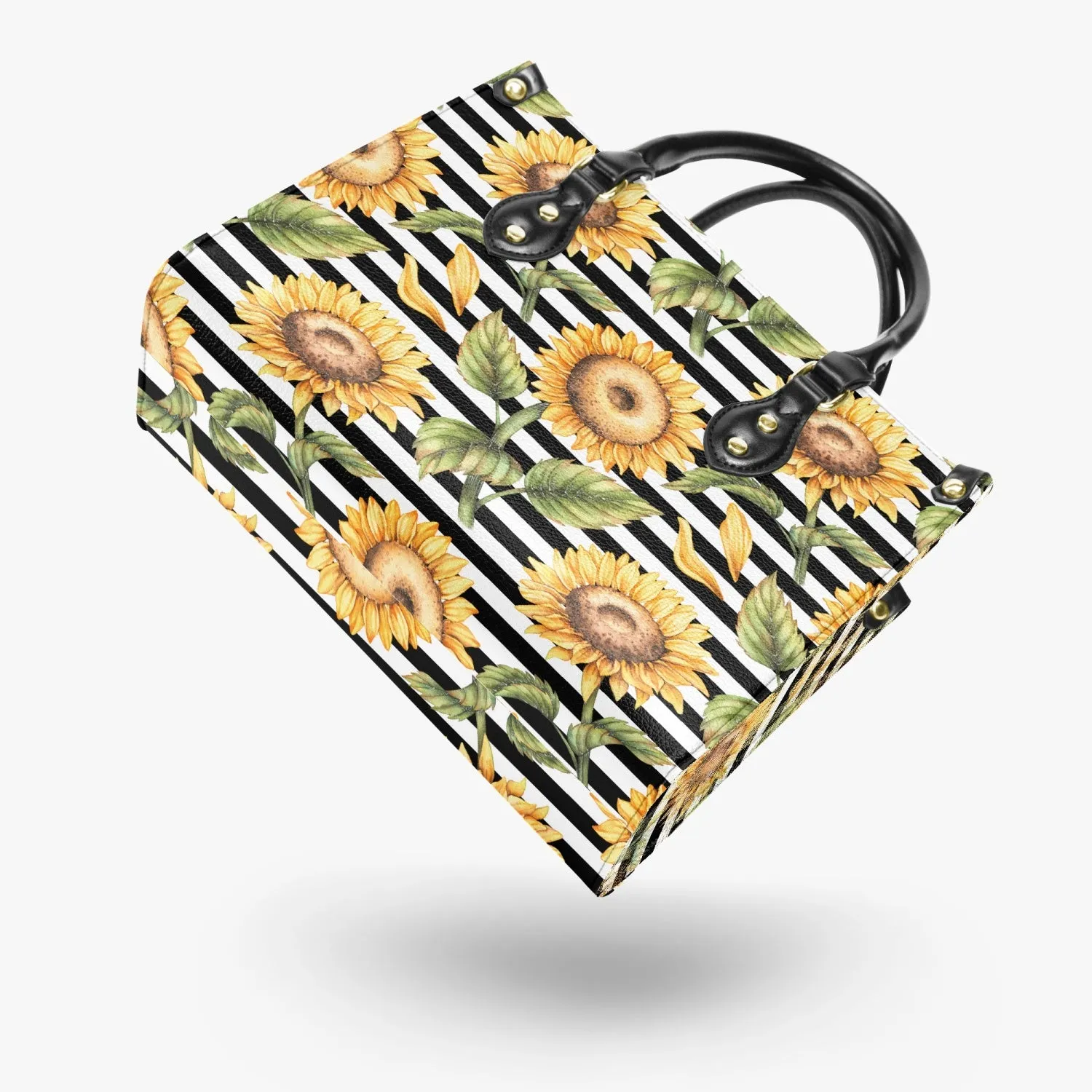 Sunflowers & Stripes Tote Bag
