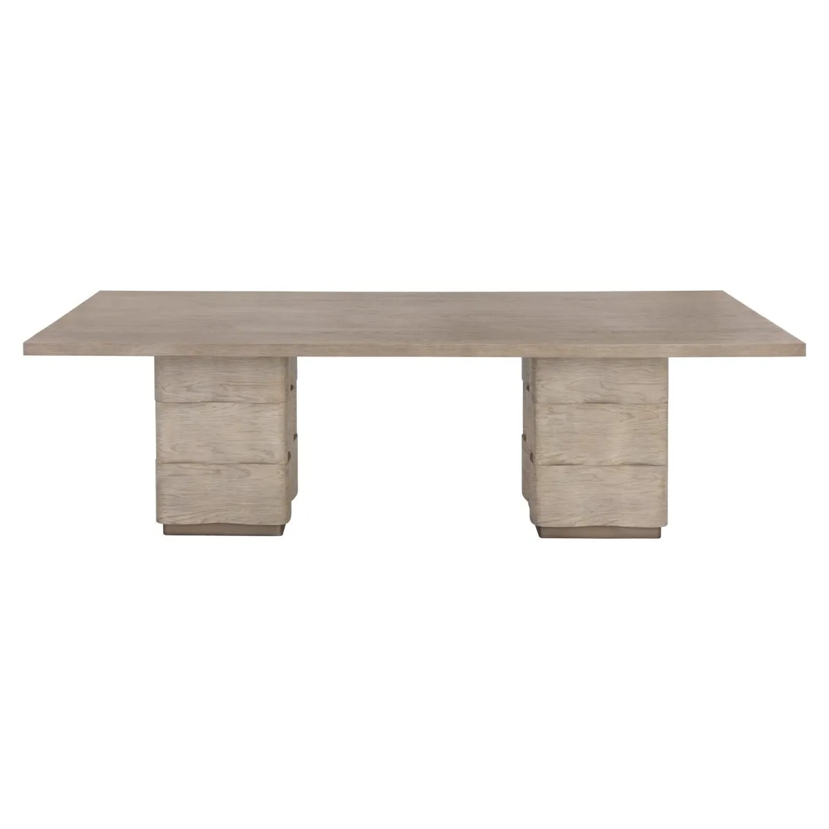Sunpan Contemporary Hoyos Dining Table - 100" - Rectangle - Light Brown - Wood
