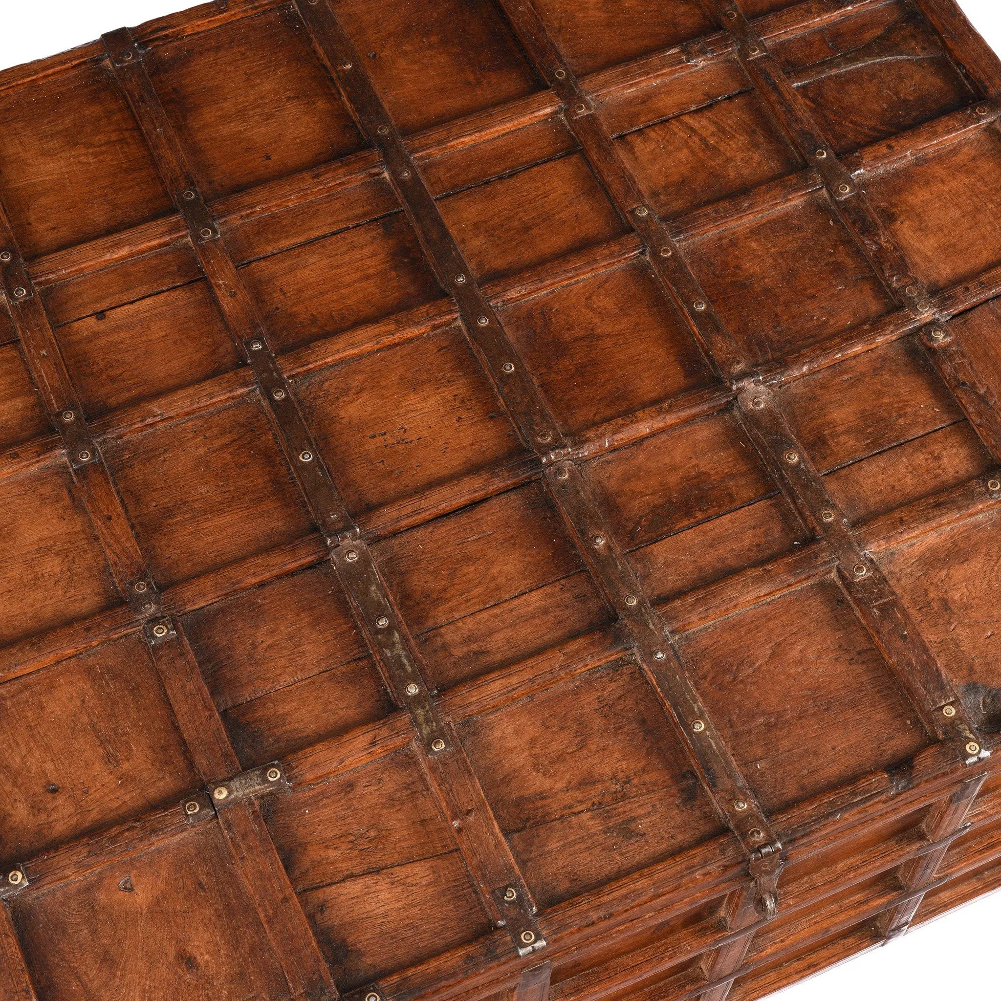 Teak Stick Box Coffee Table From Rajasthan - 19thC