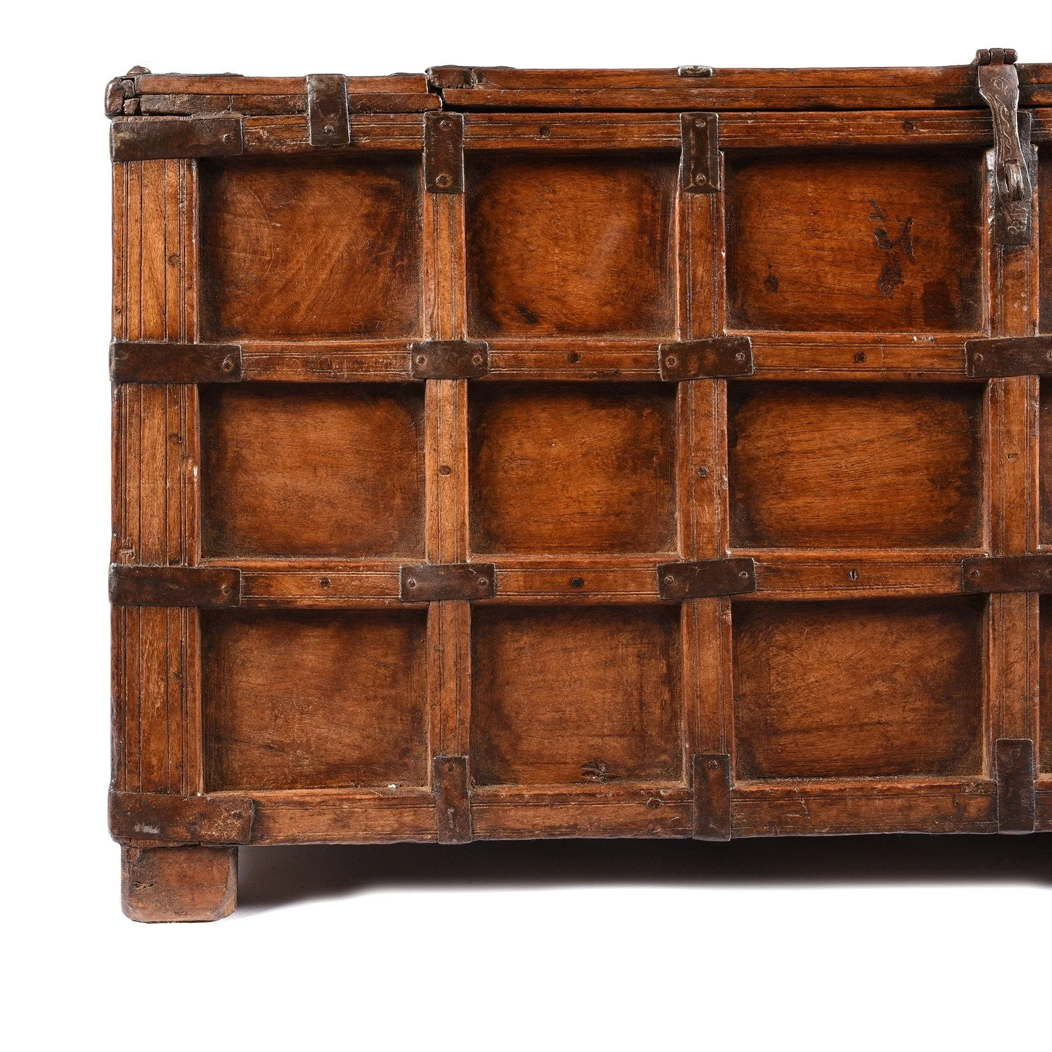 Teak Stick Box Coffee Table From Rajasthan - 19thC