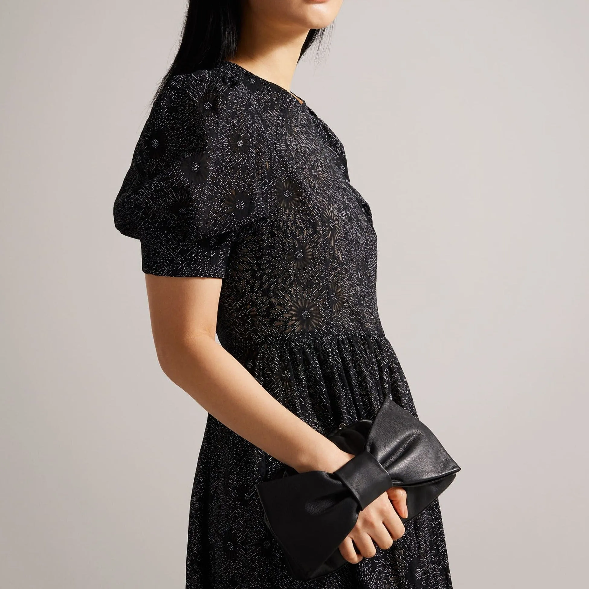 Ted Baker Niasa Bow Detail Clutch Black