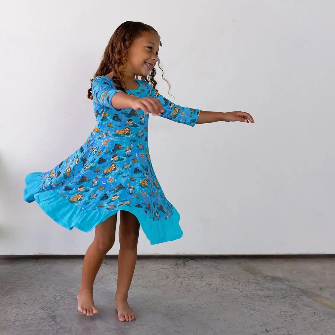 Twilight Farm Buddies Ruffle Hi-Lo Twirling Dress (2T-7/8Y)