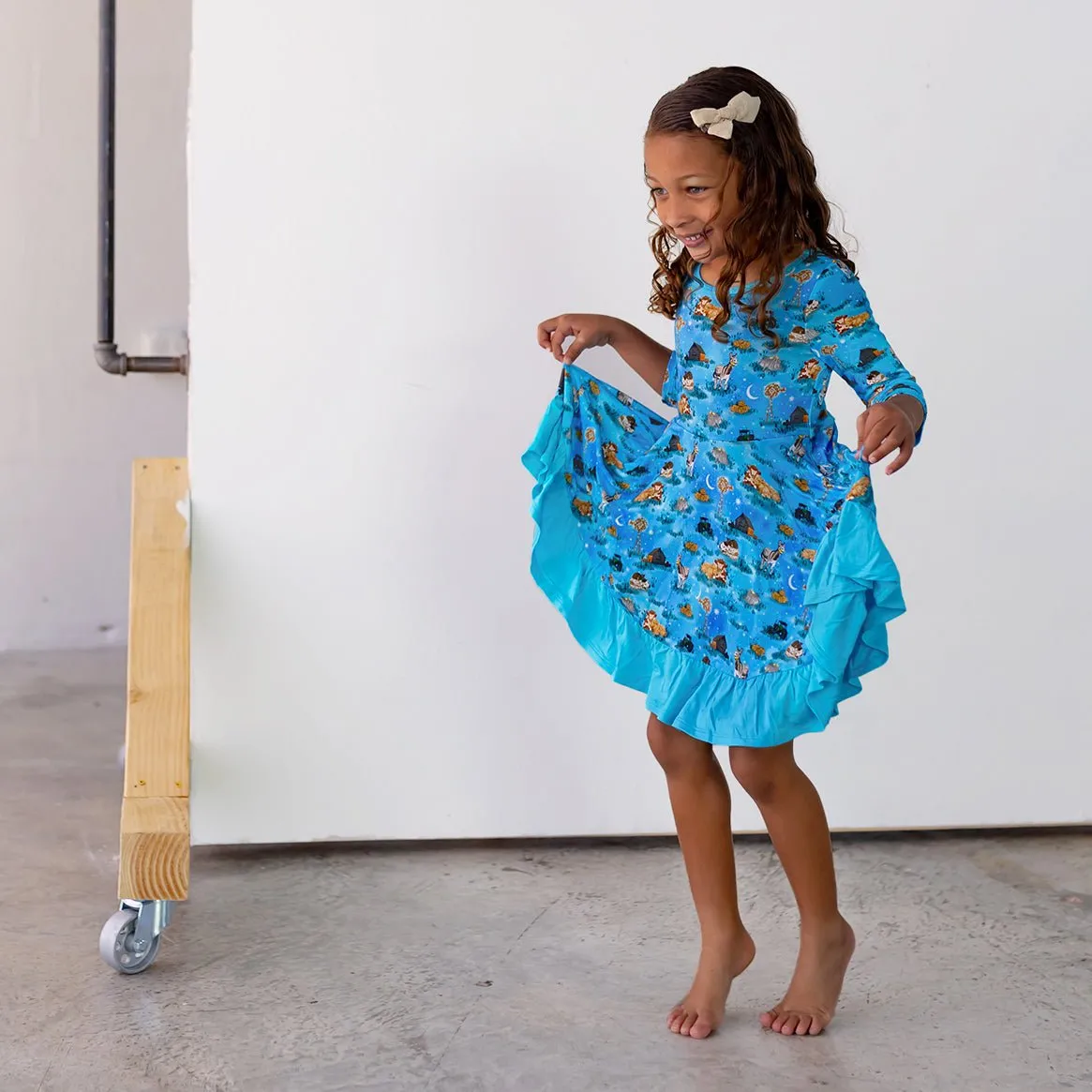 Twilight Farm Buddies Ruffle Hi-Lo Twirling Dress (2T-7/8Y)