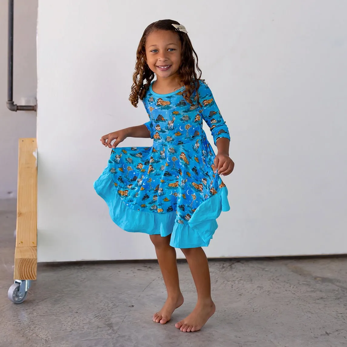 Twilight Farm Buddies Ruffle Hi-Lo Twirling Dress (2T-7/8Y)
