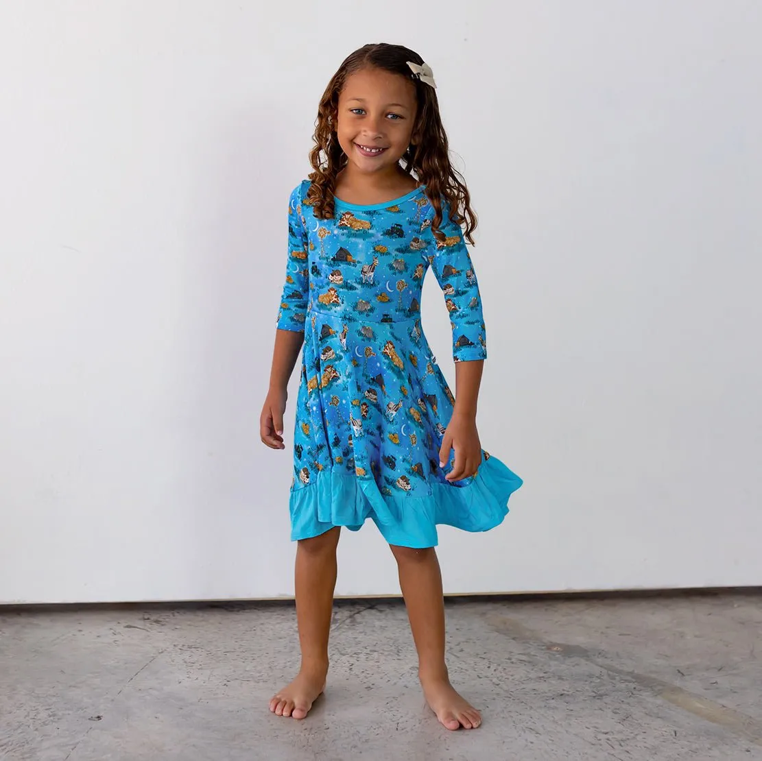 Twilight Farm Buddies Ruffle Hi-Lo Twirling Dress (2T-7/8Y)